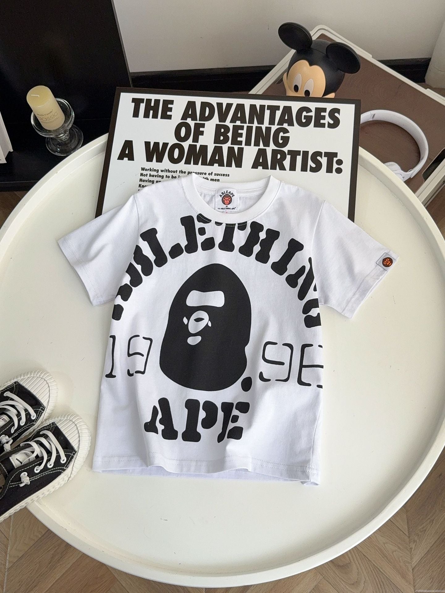 Children's Neck Fashion Casual Short-sleeved Letter Printing Korean Children's T-shirt