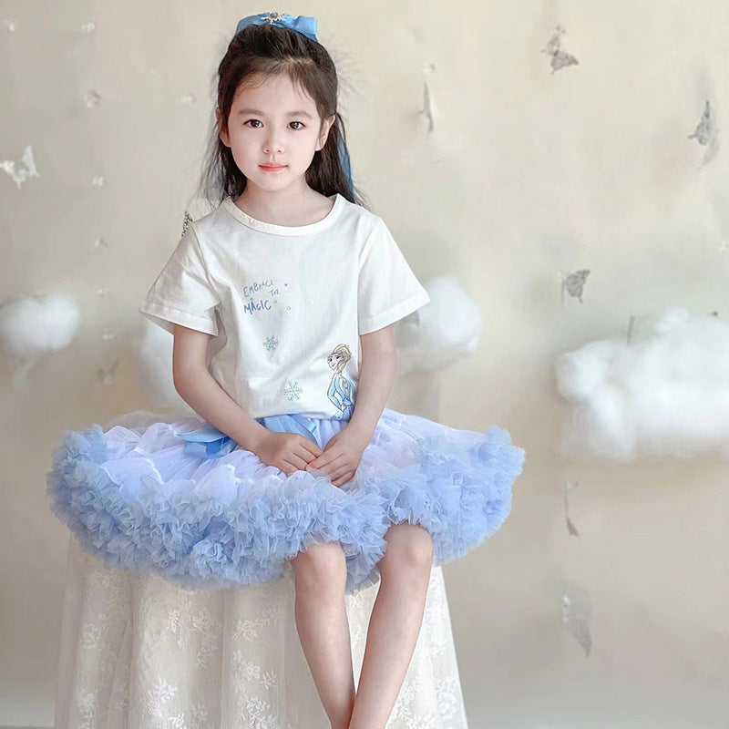 Children's Summer Aisha Princess Mesh Korean Style Fairy Pettiskirt Children's Dress