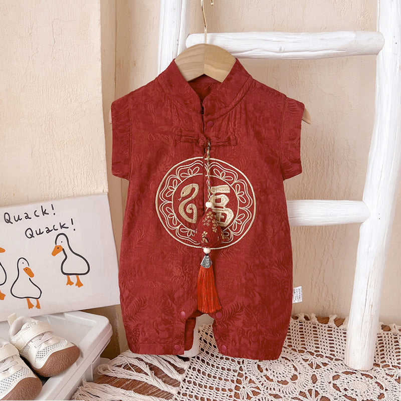 Clothes One Month Hundred Days Year Old Celebration Dress Thin Jumpsuit, Climbing Suit