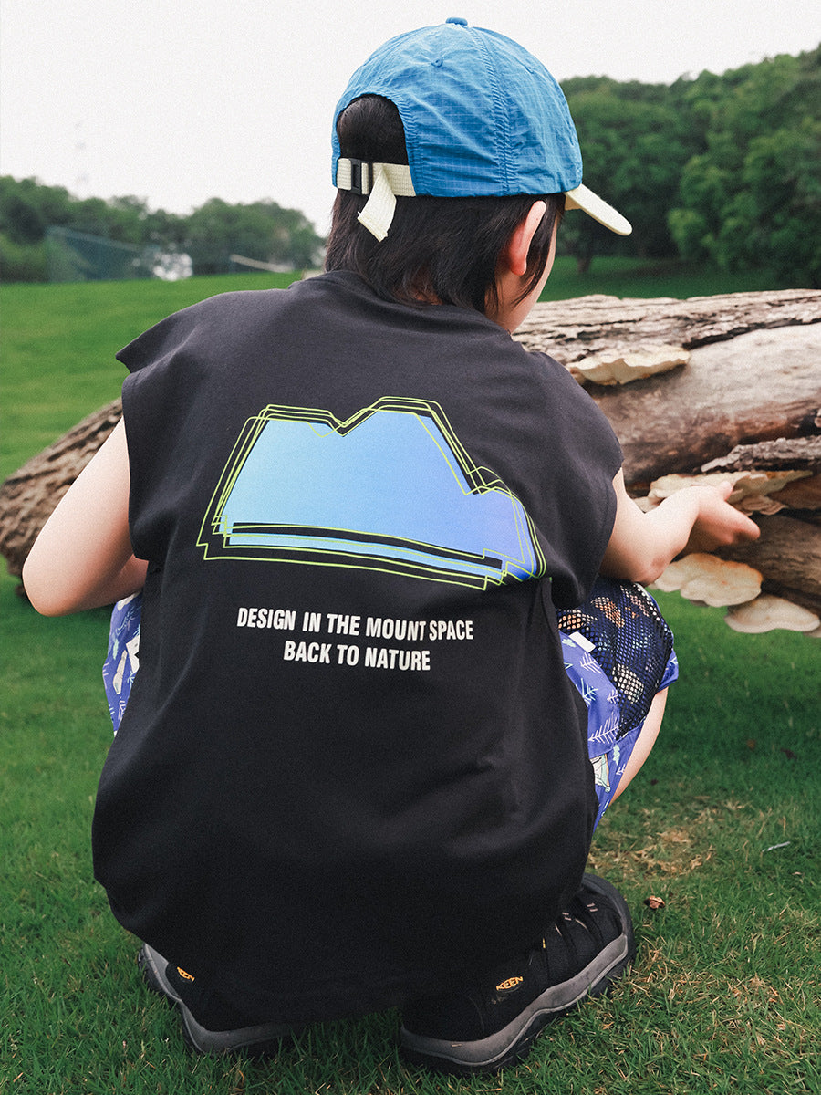 Children's Mountain Clothing Light Cool Vest Summer Boy Loose Breathable Tank Children's T-shirt
