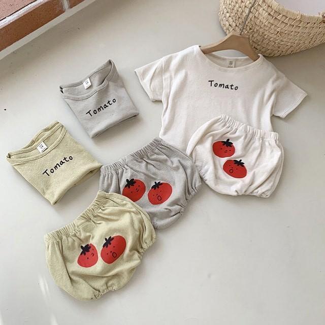 Summer Western Style Cool Popular Cartoon Letter T-shirt Children's Suit