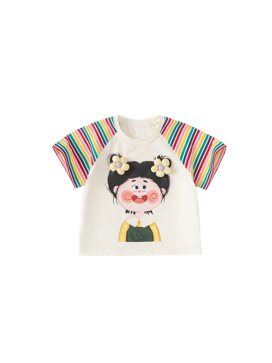 Children's Clothing Summer Dress Clothes Cartoon Printed Children's T-shirt