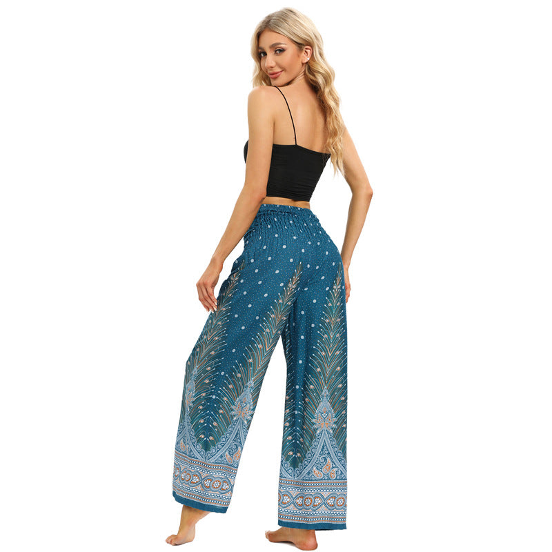 Bohemian Loose Rayon Culottes Ethnic Summer Pants