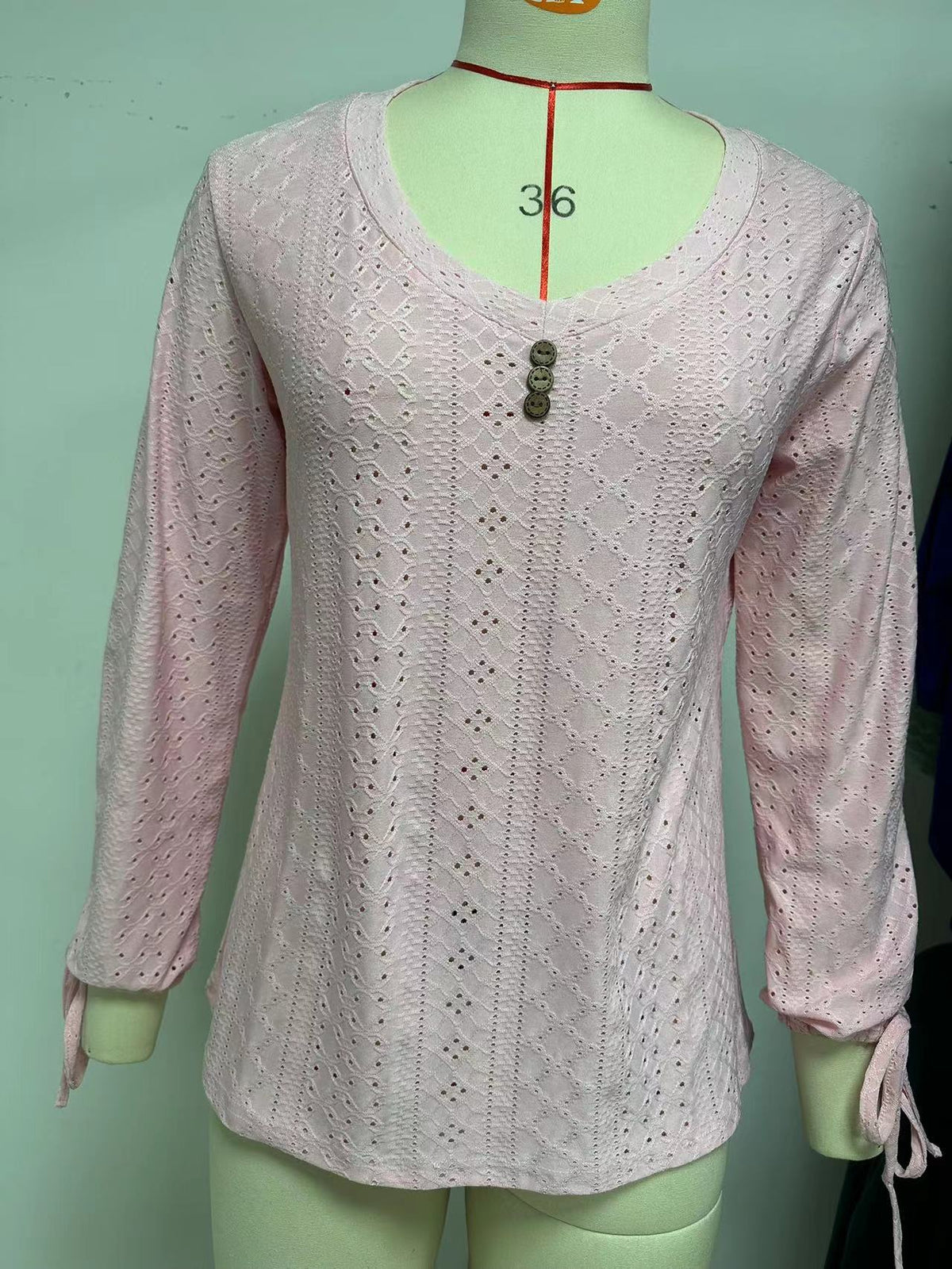 Women's Button Solid Color Half Sleeves Loose-fitting Women's T-shirt