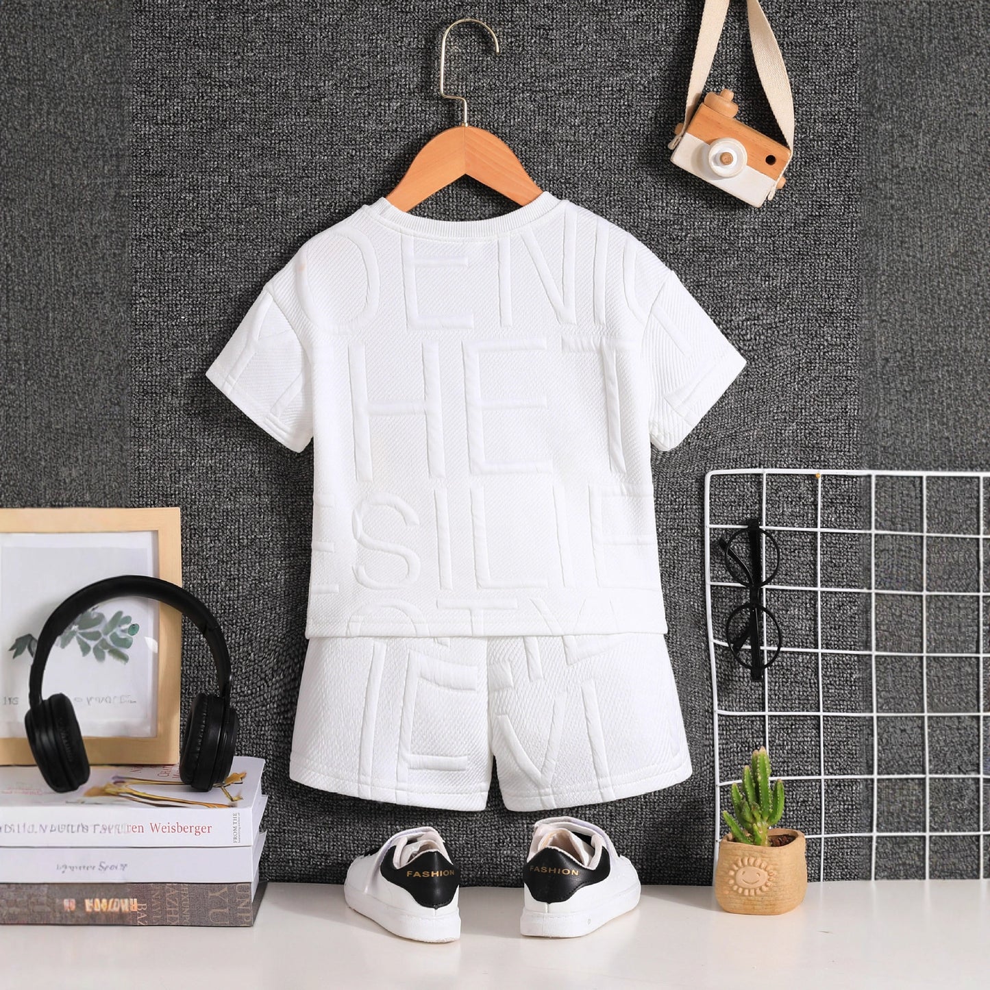 Summer Fashion Casual Set Letter Pattern Children's Suit