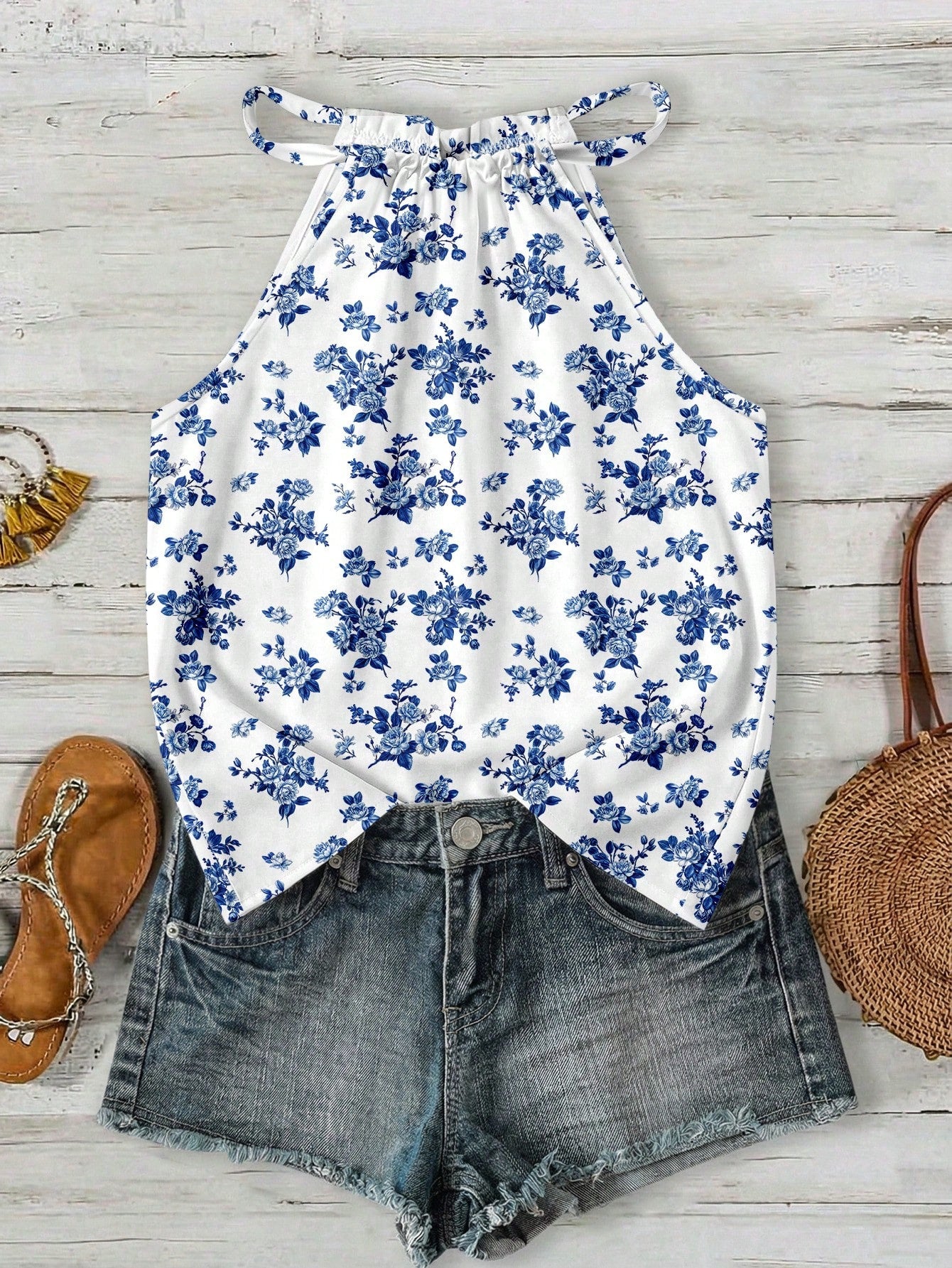 Classy Classic Casual Comfortable Bohemian Halter Tops
