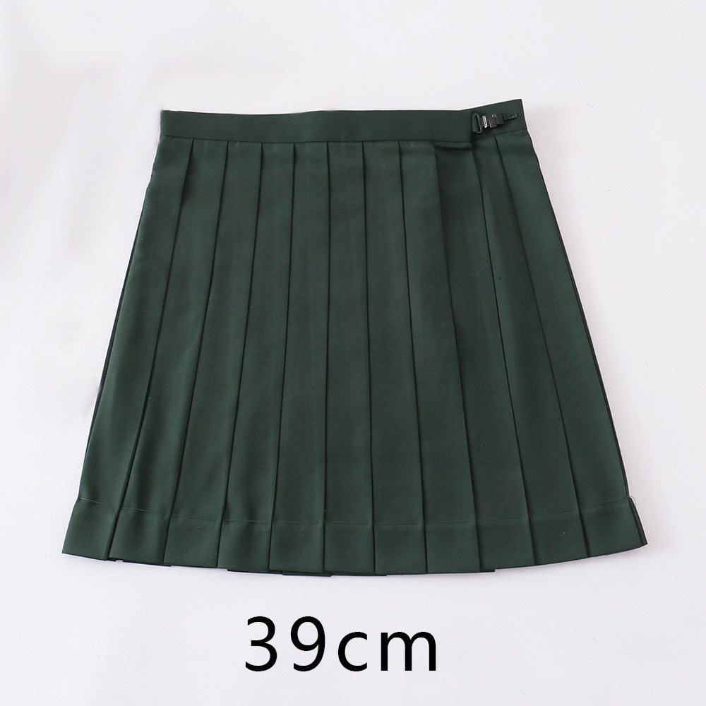 Pleated Orthodox Solid Color High Waist Skirt