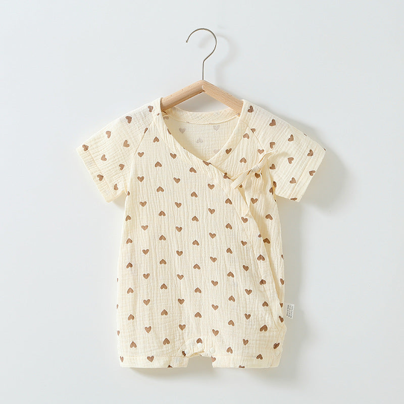 Women's & Men's Short Sleeve Jumpsuit Summer Triangle Rompers Romper Cotton Jumpsuit, Climbing Suit