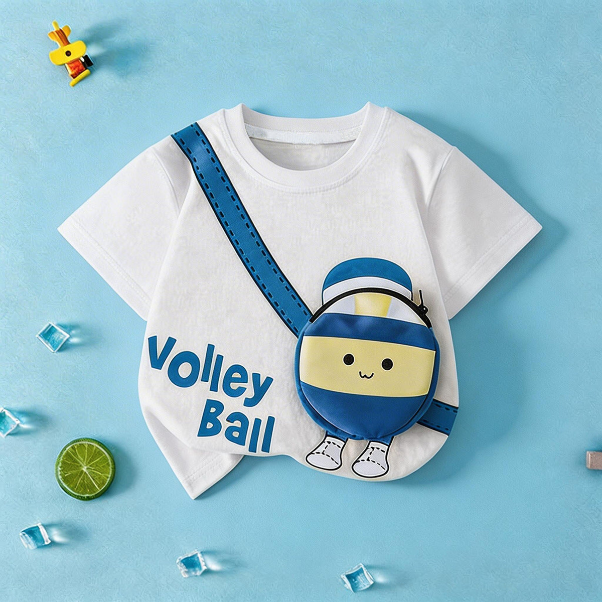 Children's Bag Pure Cotton Fashion Zipper Handsome Boys Children's T-shirt