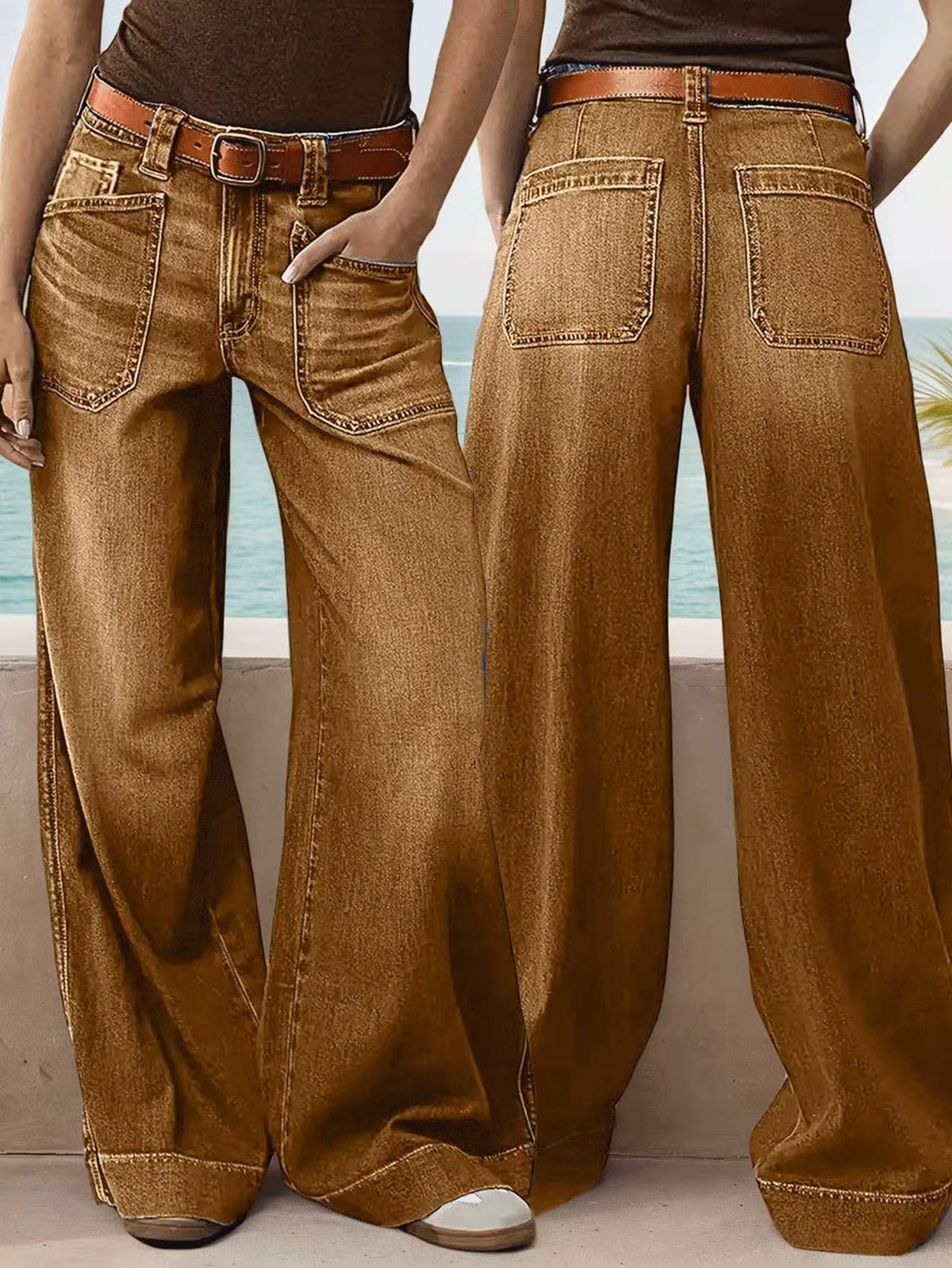 Classy Loose Slimming Ladies Straight Denim Women's Jeans