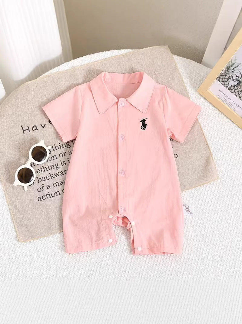 Romper Korean Style Western Infant Thin Short Sleeve Going Out Jumpsuit, Climbing Suit