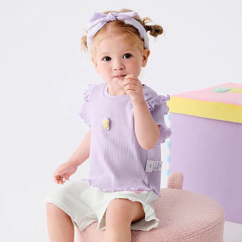 Children's Short Sleeve Tops Clothing Sweet Exquisite Children's T-shirt