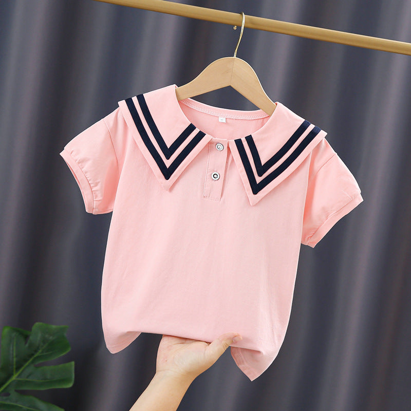 Children's Short-sleeved Summer Thin Clothing Cotton Base Shirt Children's T-shirt