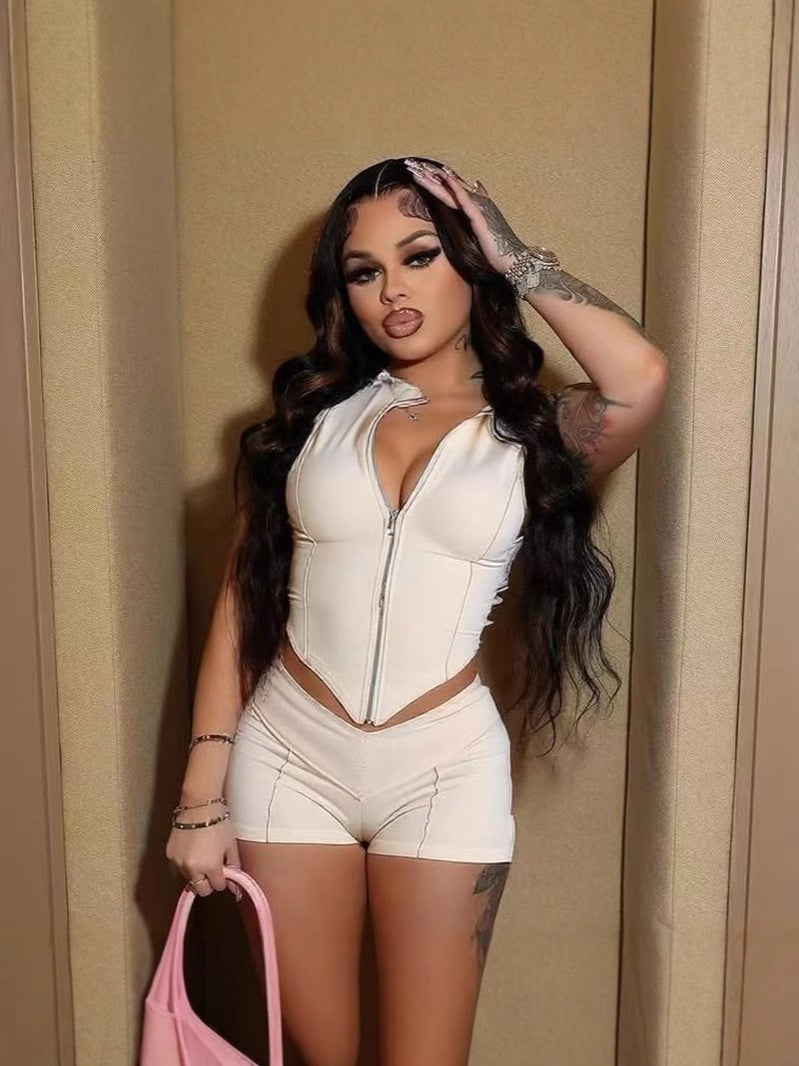 Women's Wear Pure Color Tight Sexy Fashion Casual Suit