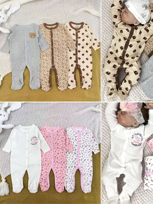Born Jumpsuit Romper Four Pure Cotton Pajamas Jumpsuit, Climbing Suit