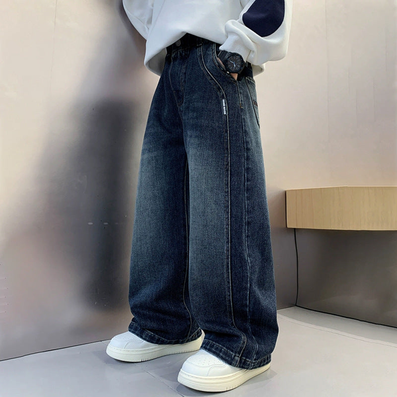 Children's Jeans Trousers Spring Korean Style Loose Children's Pants