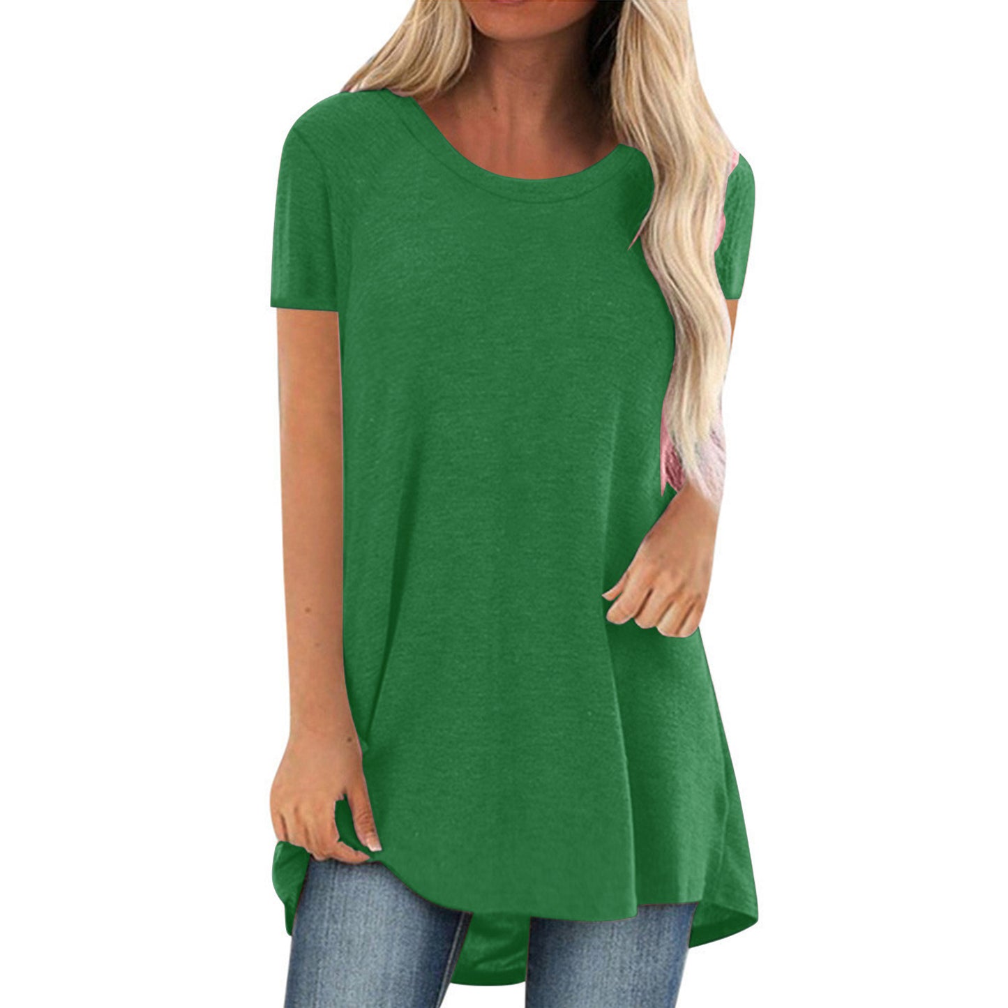 Women's Wear Casual Large Mid-length Round Neck Shorts
