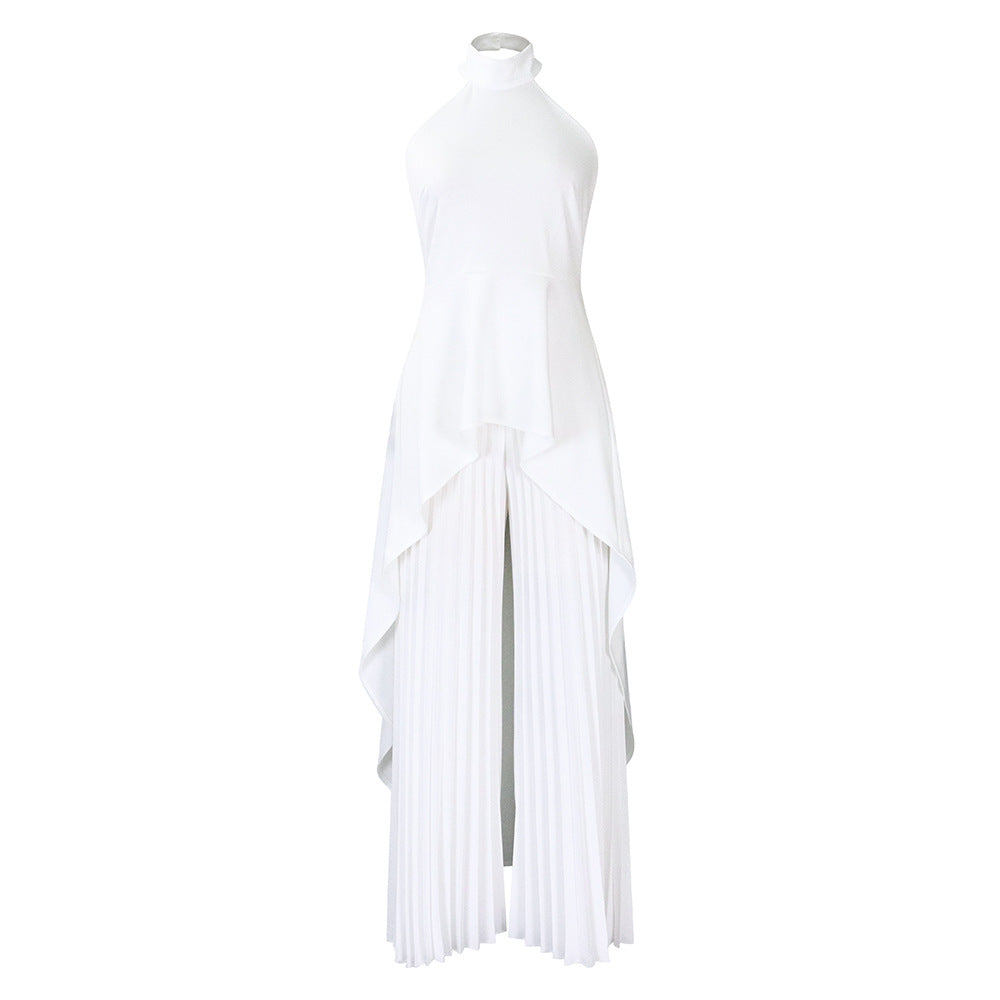 Graceful Glamorous Women's Sleeveless Irregular Two-piece Pants