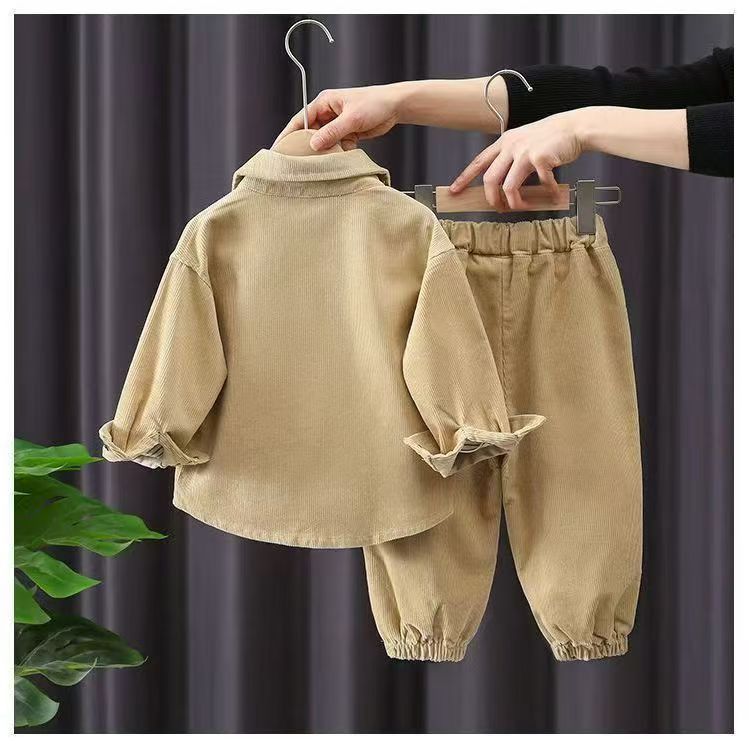 Children's Spring Korean Style Handsome Western Corduroy Long Sleeve Children's Suit
