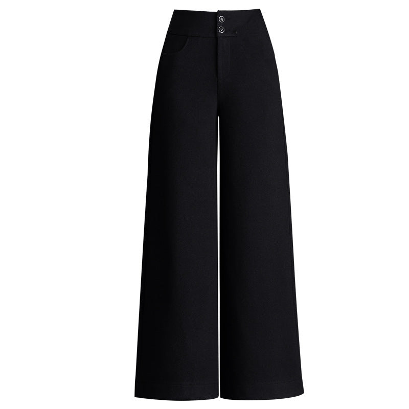 Women's Waist Wide Leg Loose Swing Straight Pants