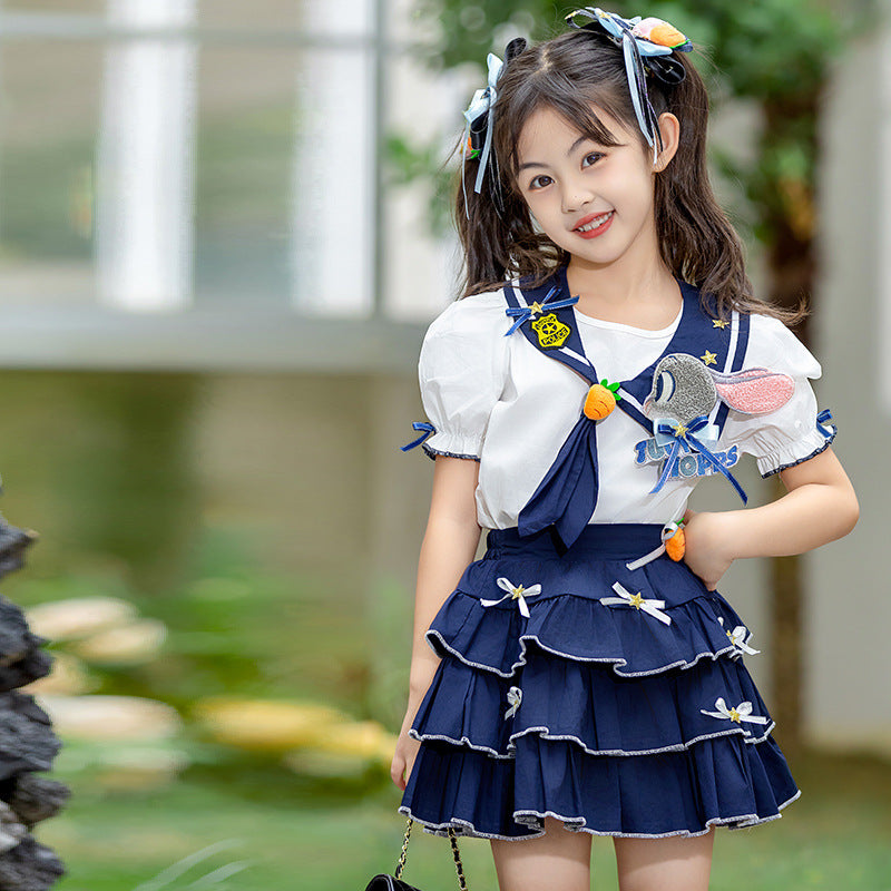 Summer Rabbit Police Officer Performance Costume Western Style Children's Suit