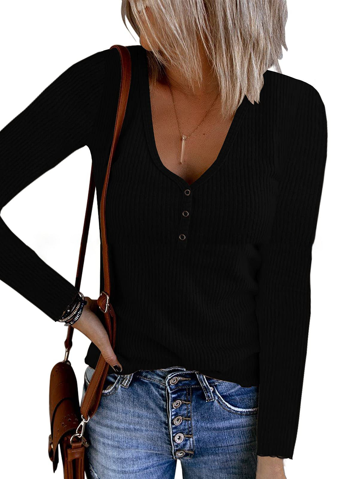 Women's Autumn Button Solid Color Long Sleeve Small Vest/suspenders/tube Top