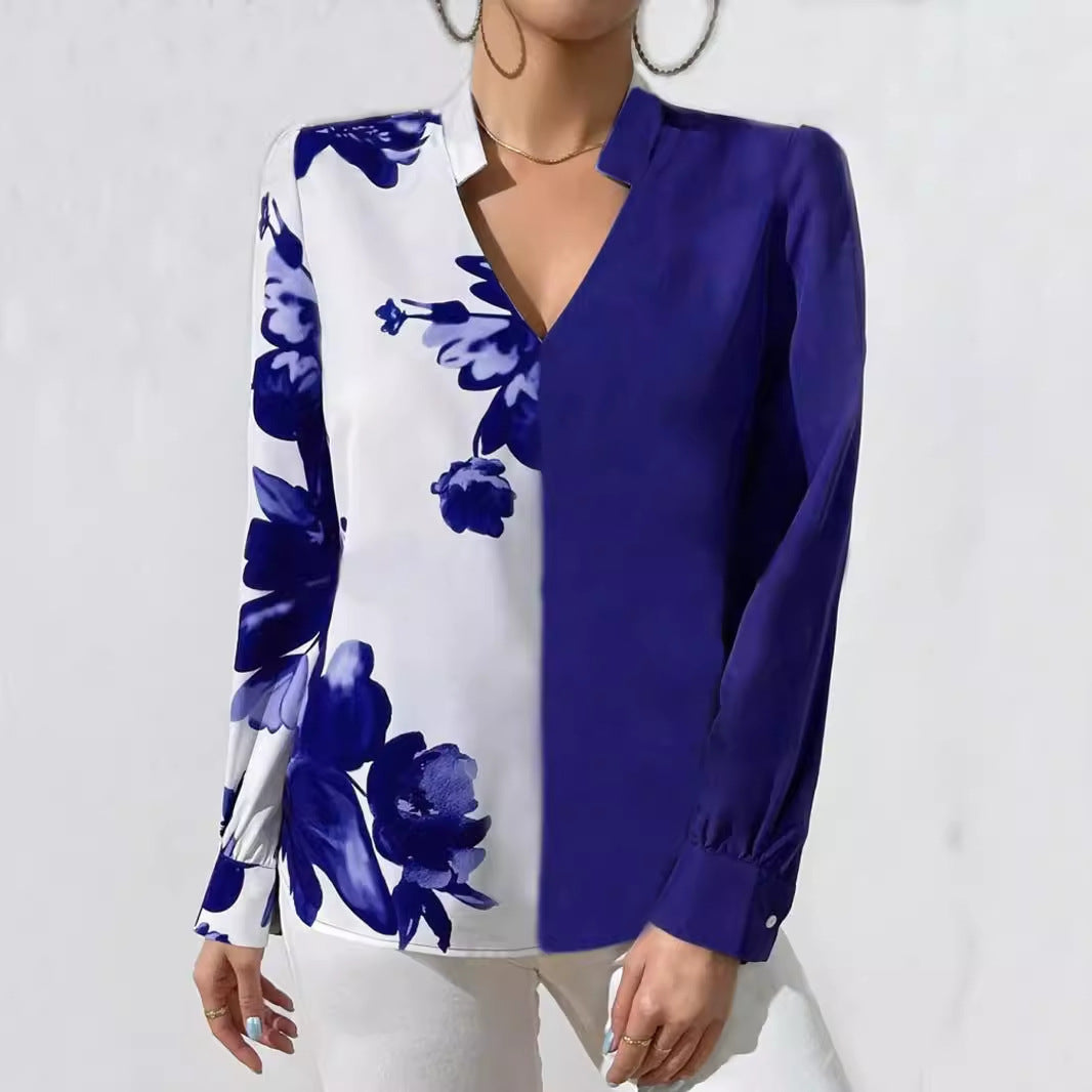 Glamorous Women's Printing Long Sleeve Shirt Coats