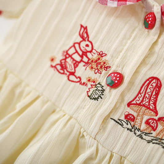 Children's Summer Peter Pan Collar Short Sleeve Princess Children's Dress