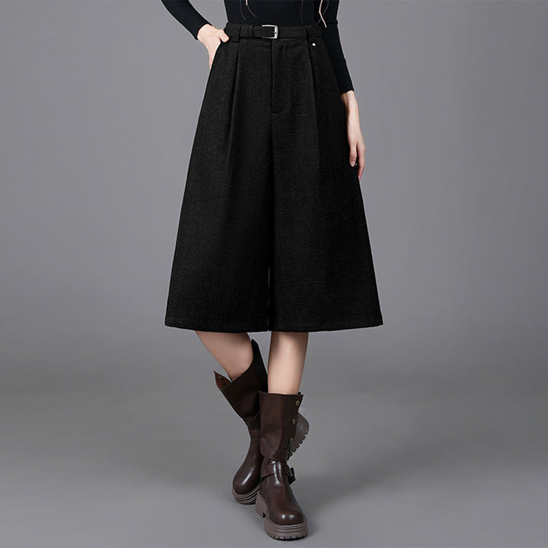 Women's Cropped Popular High Waist Simple Loose Temperament Pants