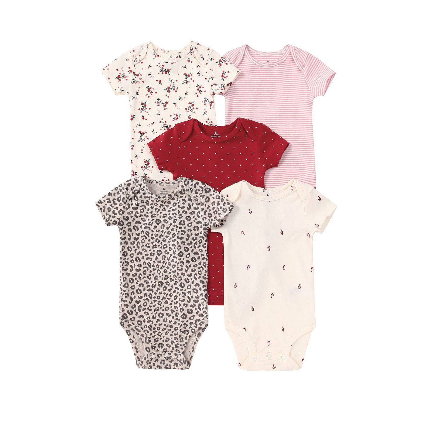 Children's Sleeves For Infants Triangle Rompers Romper Five Pieces Jumpsuit, Climbing Suit