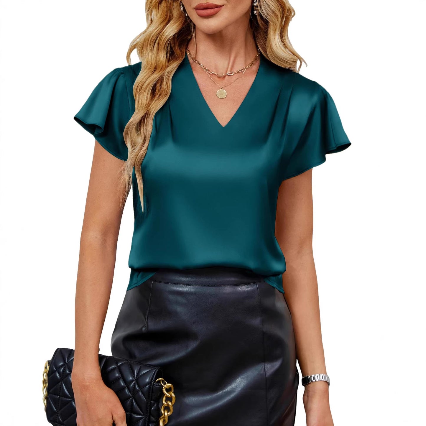Fashion Versatile Summer Pleated Loose Sleeve Shorts