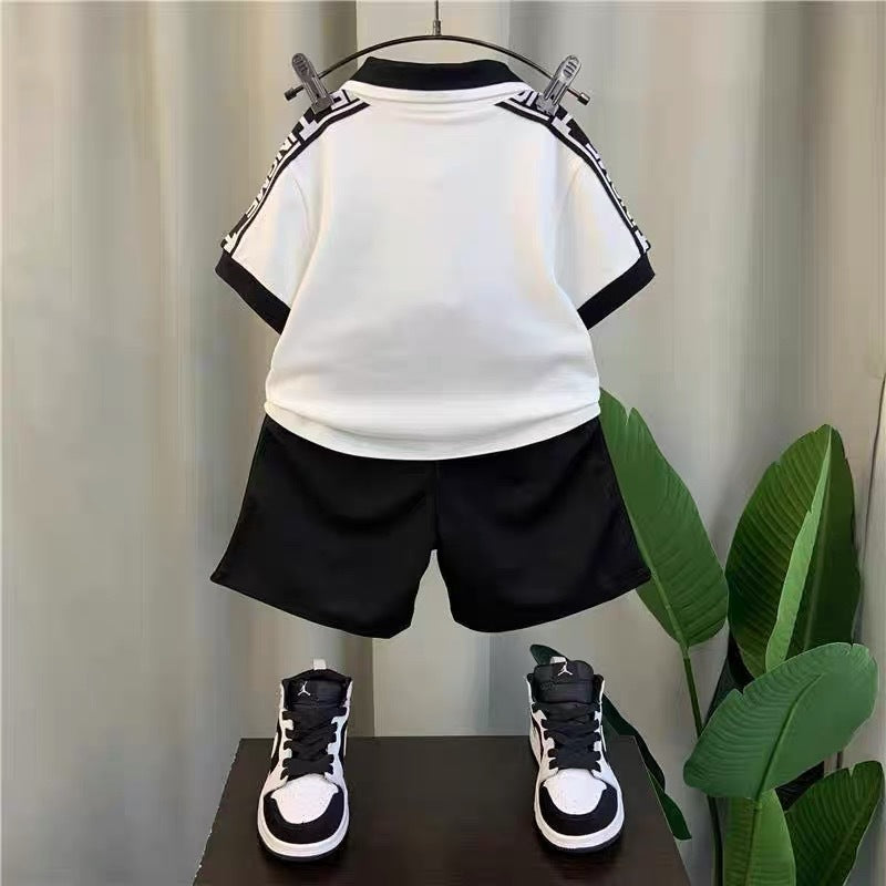 Children's Summer Short Sleeve Cool Handsome Clothes Children's Suit