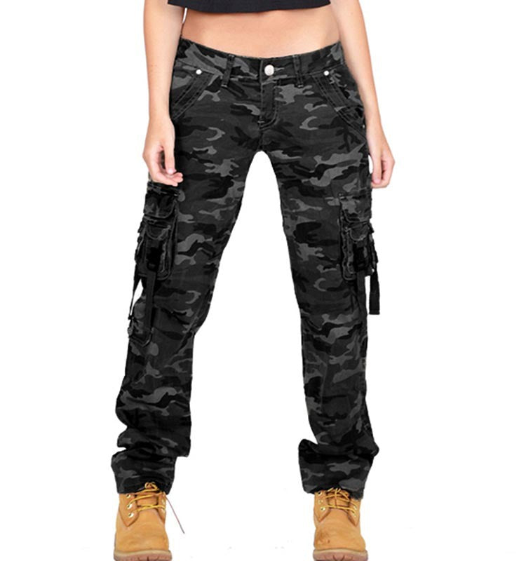 Women's Camouflage Loose Outdoor Sports Overalls Pants