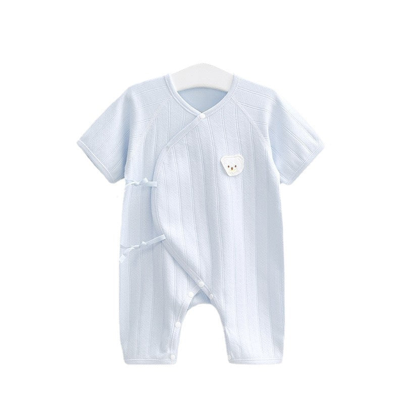 Born Jumpsuit Summer Thin Cotton Short Sleeve Romper Gown Jumpsuit, Climbing Suit