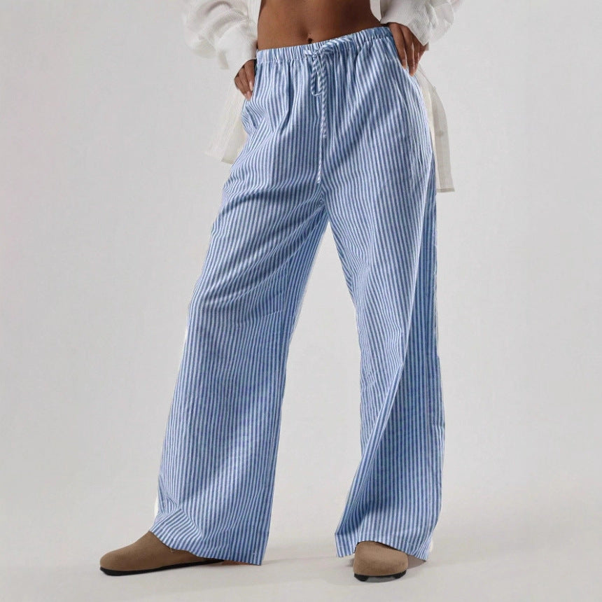 Versatile Graceful Trendy Women's Fashion Striped Pants