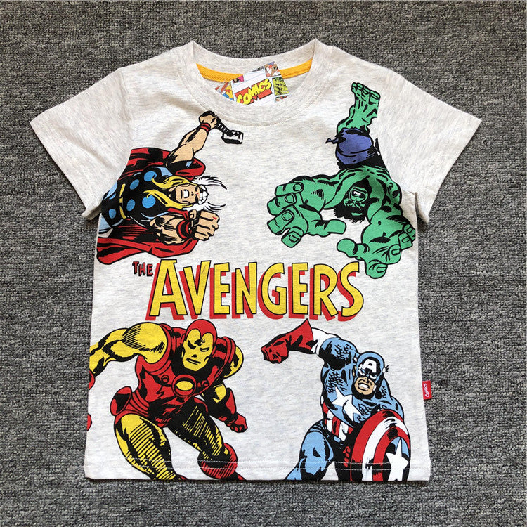 Children's Summer Cartoon Anime Hero Series Short-sleeved Children's T-shirt