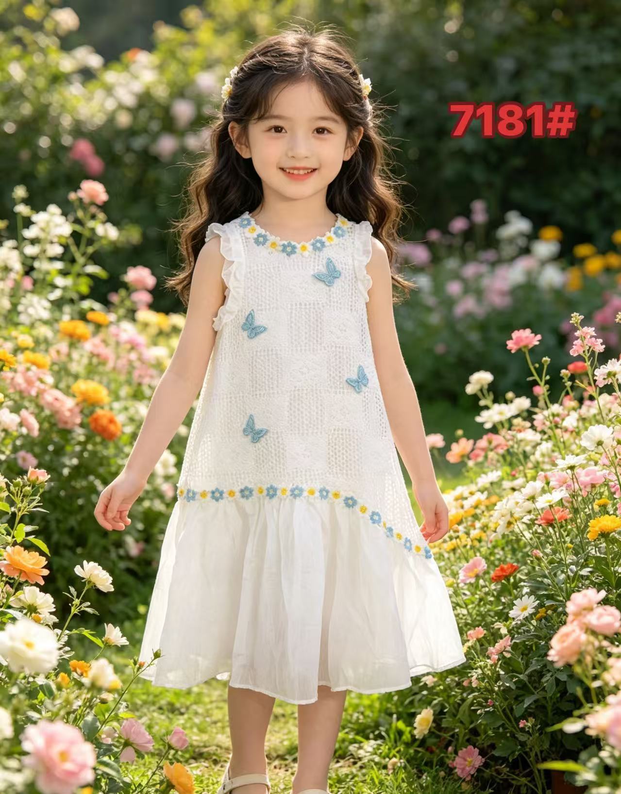 Children's Ethnic Style White Body Strap Braces Children's Dress