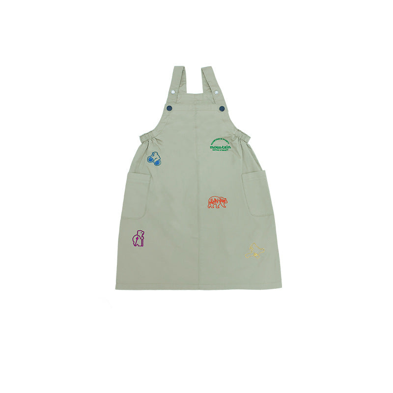 Children's Suspender Skirt Spring Outdoor Adjustable Medium Big Animal Children's Dress
