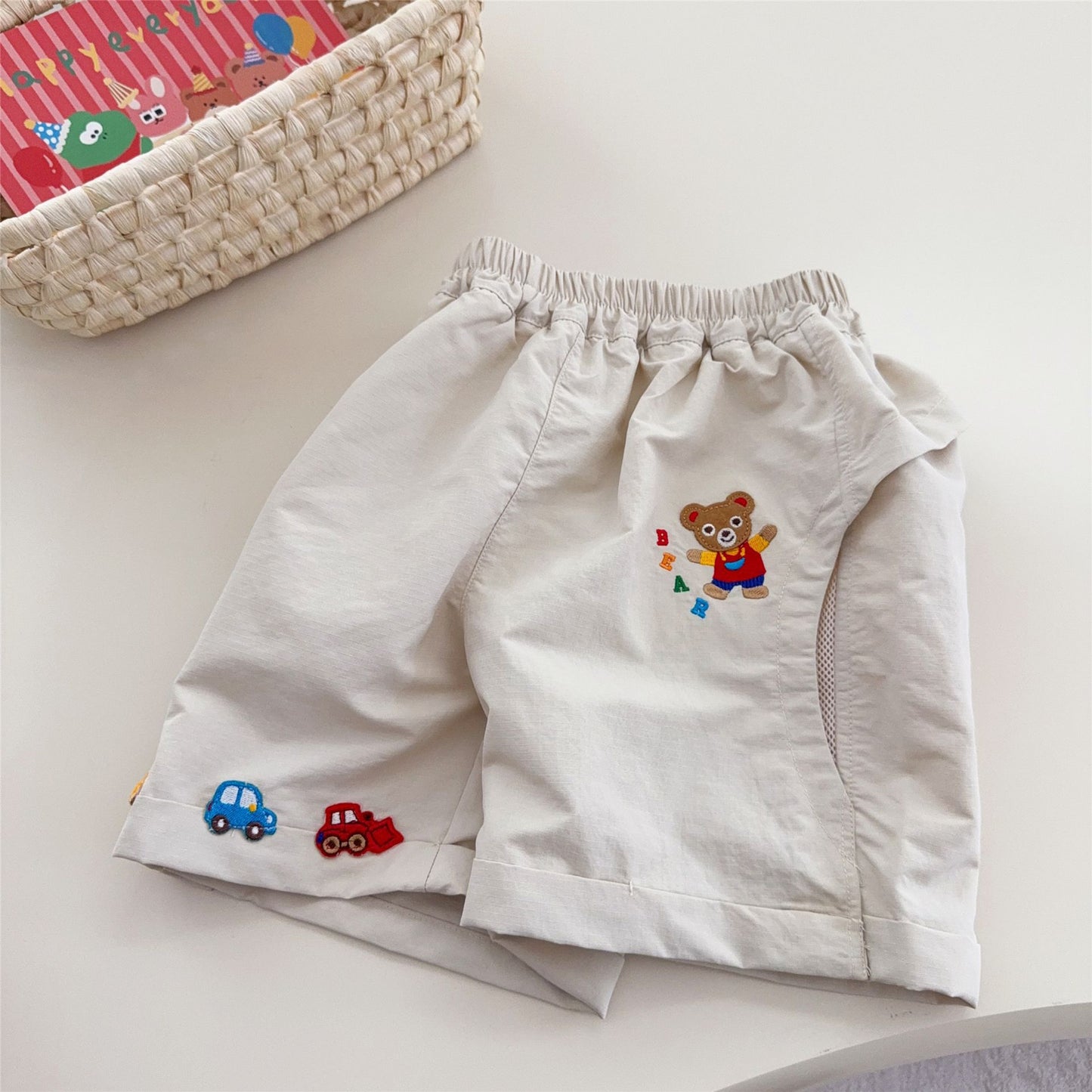 Short Summer Cartoon Bao Park Patch Small Children's Pants