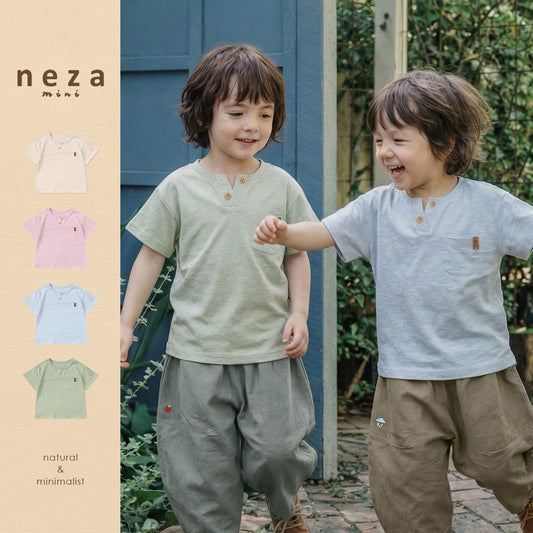 Children's Short-sleeved Summer Pure Cotton Solid Color Children's T-shirt