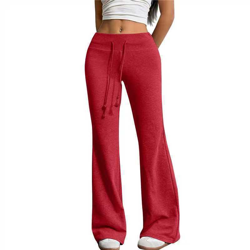 Women's Source Autumn Fashion Drawstring High Waist Leisure Horn Casual Pants