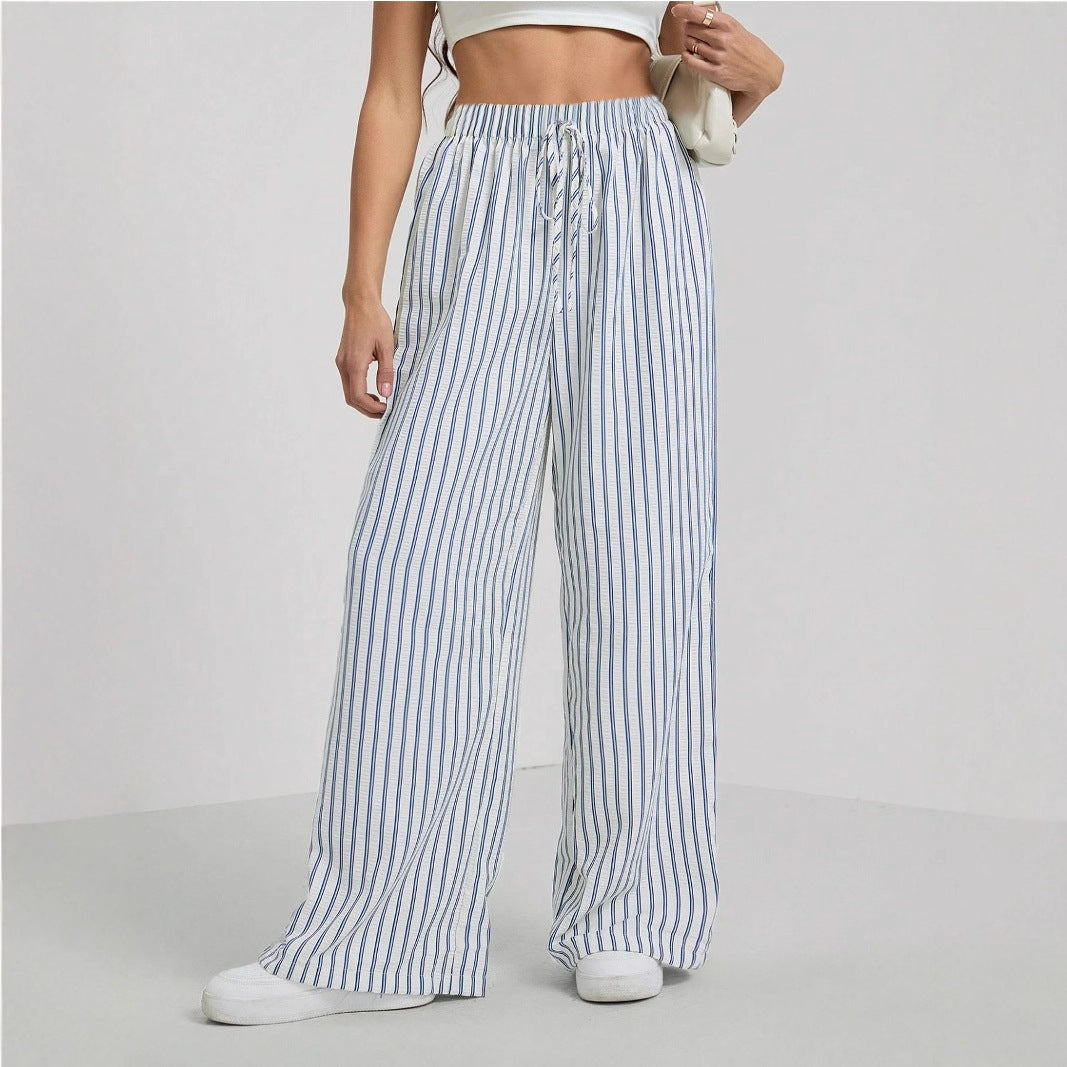 Trendy Popular Stylish Women's Striped Trousers Clothing