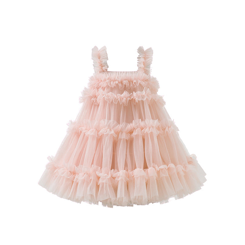 Princess Braces Fashionable Skirt Class High-grade Children's Dress