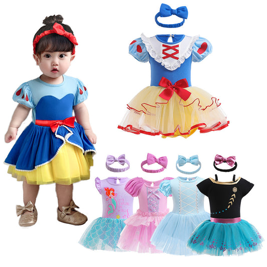 Children's Halloween Clothing Short Sleeve Pullover Infant Princess Jumpsuit Romper Jumpsuit, Climbing Suit