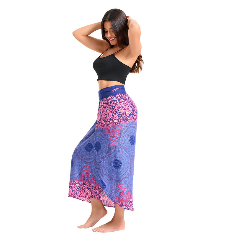 One-piece Casual Sarong Vacation Style Flower Beach Towel Slim Skirts