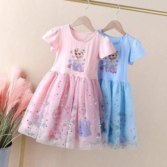 Children's Summer Ice Snow Fashionable Clothing Aisha Children's Dress