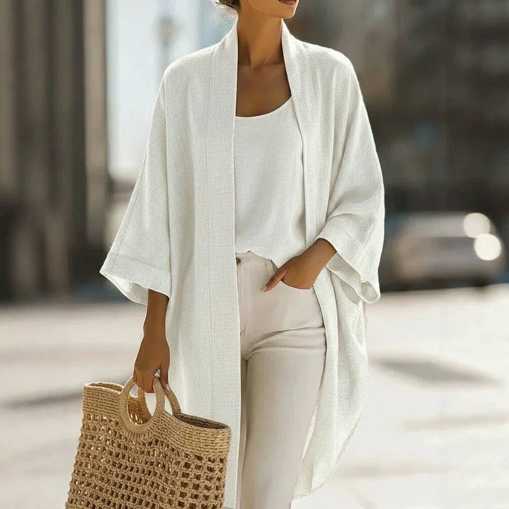 Women's Linen Two-piece Set Leisure Commute Versatile Vests