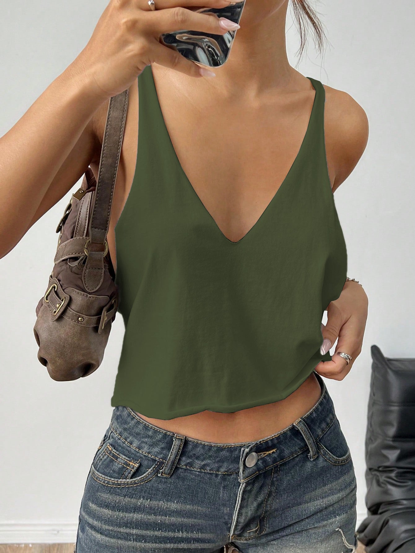 Durable Women's Sleeveless Loose Solid Color Vests