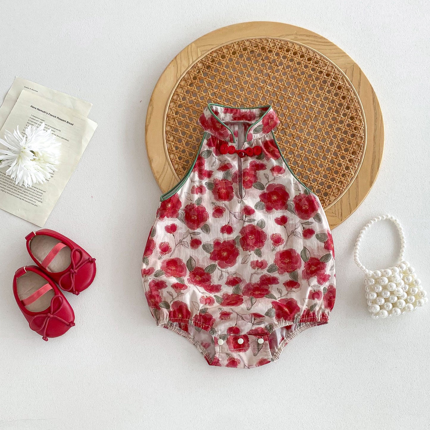Summer Clothes Class Sling Vest Garments Chinese Style Born Jumpsuit, Climbing Suit