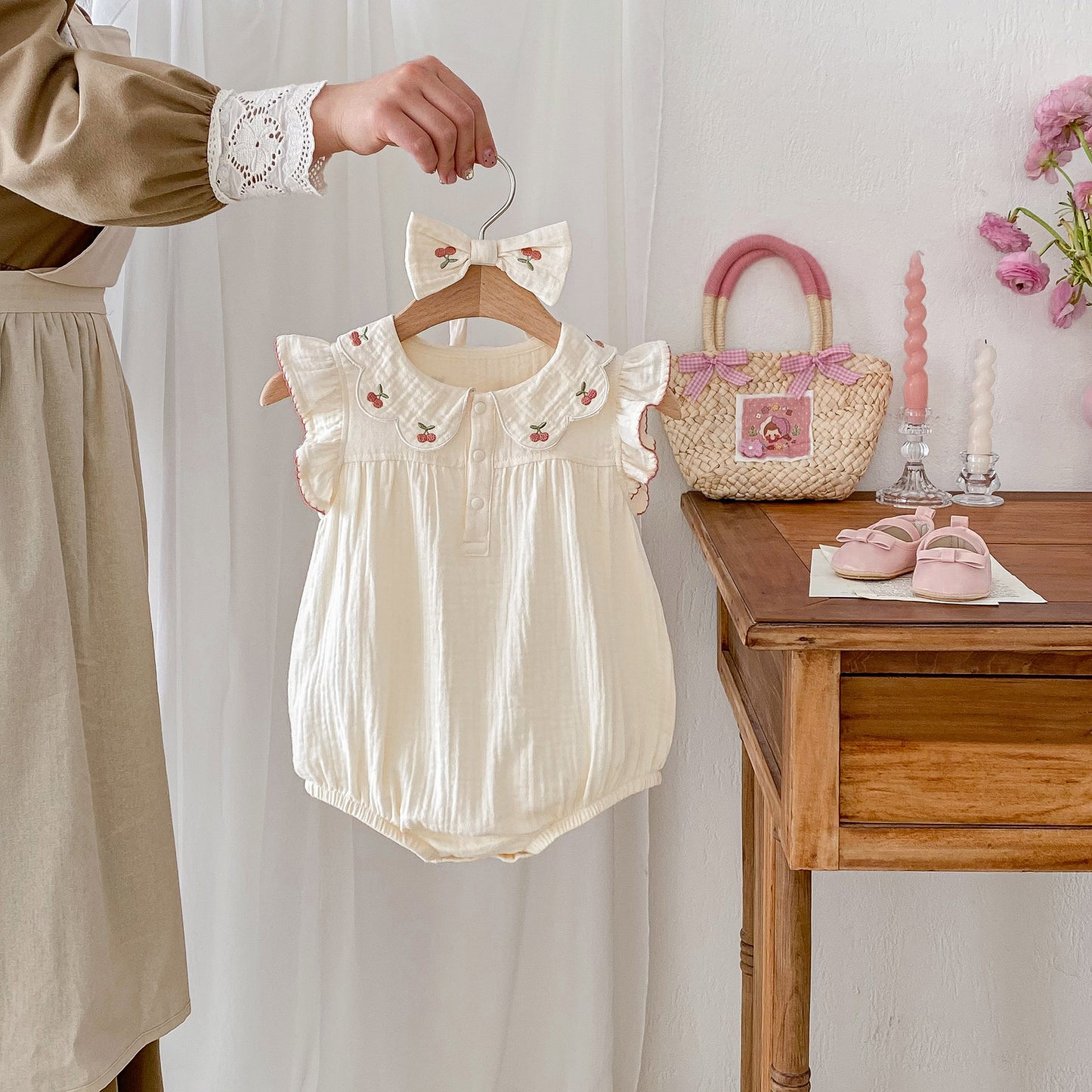 Princess Style Born Jumpsuit Super Cute First Month Old Days Jumpsuit, Climbing Suit